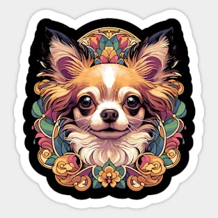 Chihuahua Dog - Art Nouveau  - Dog Lovers Design Sticker